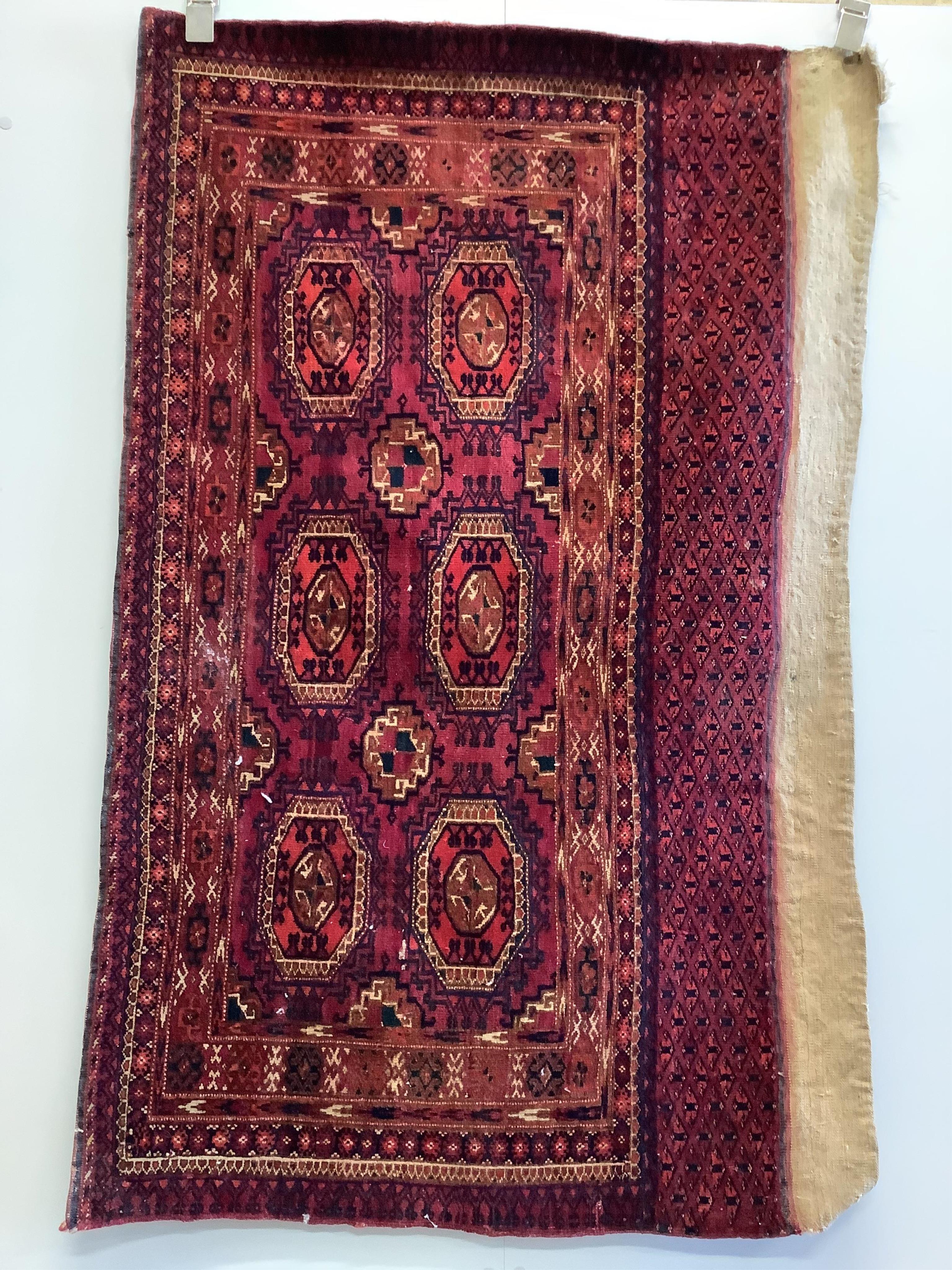 A pair of Tekke rugs and anoth Tekke rug